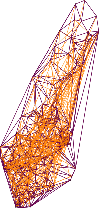 Synthetic Graph Generated after Official Population Data from Statistics Sweden.